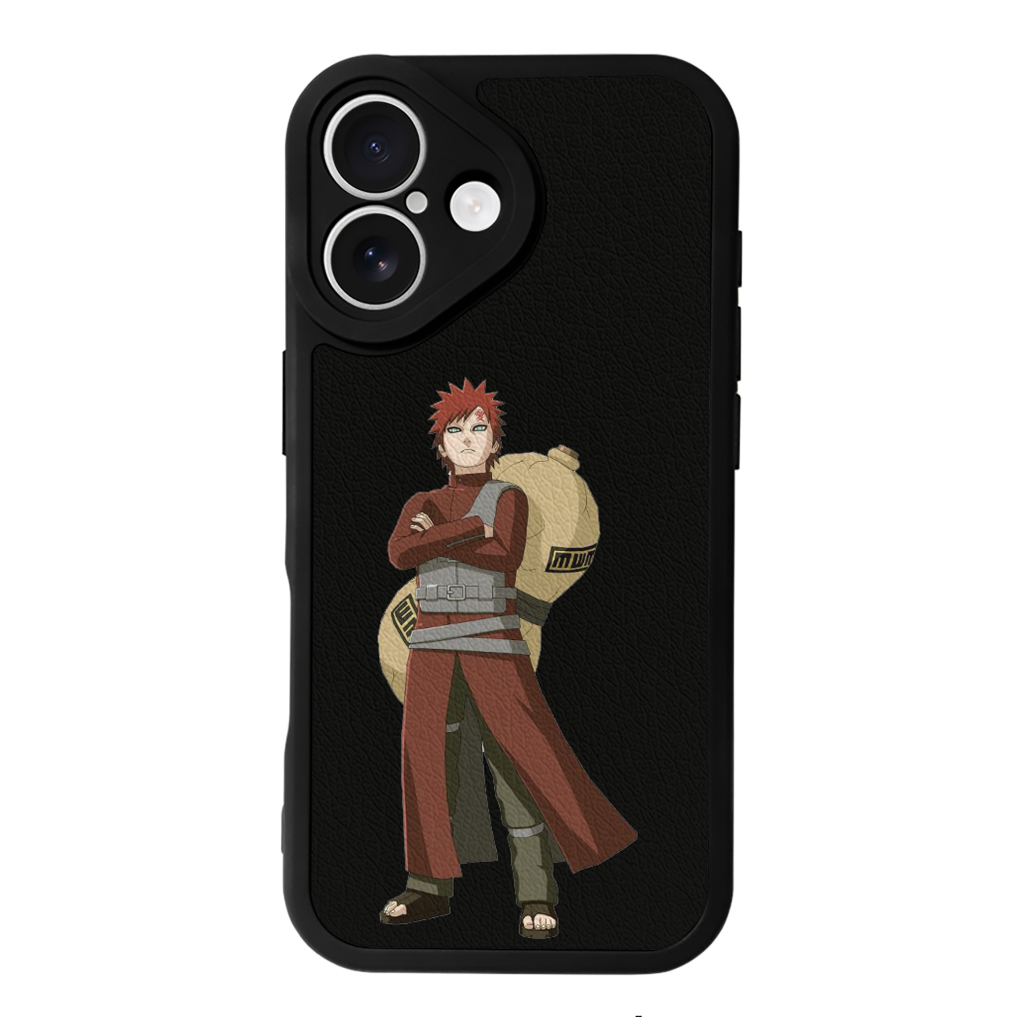 （画像用） NARUTO -ナルト- ガアラ Gaara 【iPhone 16シリーズ対応】シリコンスマホケース（レザー調） 材質：シリコン